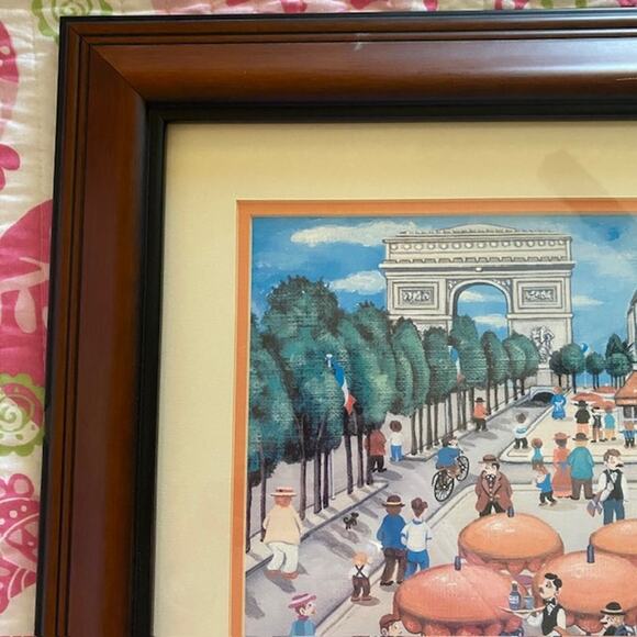 Bin Kashiwa Paris Champs - Elysees Print 1983 Naive Innocent Framed & Matted - Picture 7 of 16